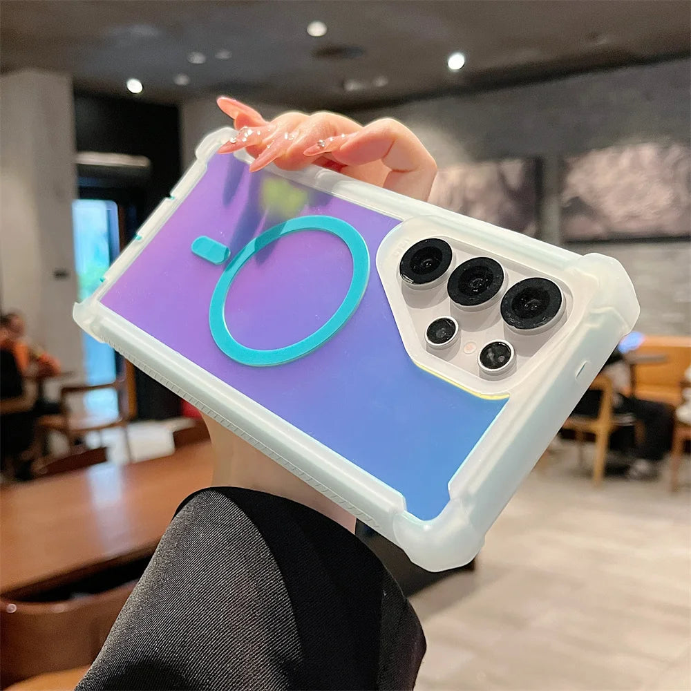 MagSafe Shockproof Magnetic Case for Samsung S24 S25 Ultra Plus Cover