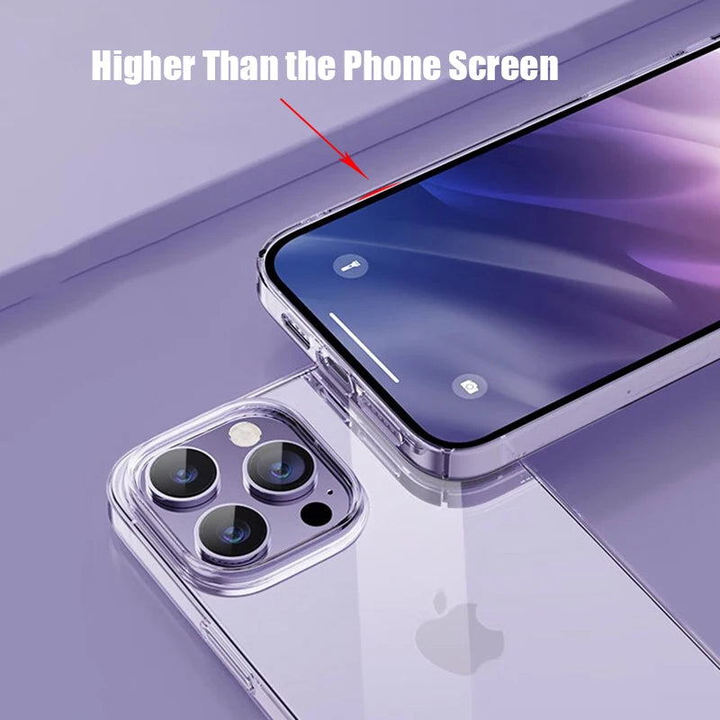 Clear TPU Silicone Case for iPhone 16 15 14 13 12 11 Pro Max Cover
