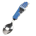 4-in-1 Foldable Camping Cutlery Set Portable Stainless Steel Utensil
