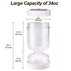 Olive & Pickle Strainer Jar Airtight Flip Food Storage Container