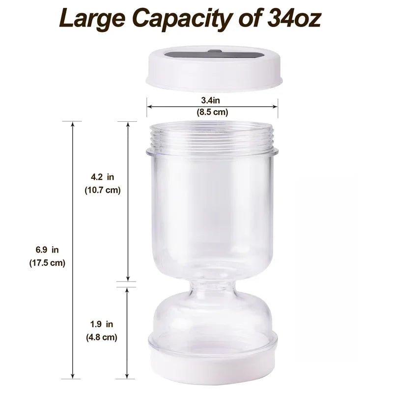Olive & Pickle Strainer Jar Airtight Flip Food Storage Container