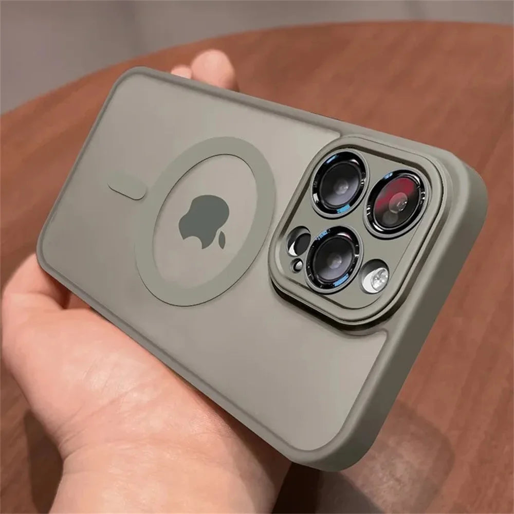 Lens Protection MagSafe Case for iPhone 11 12 13 14 15 16 Pro Max