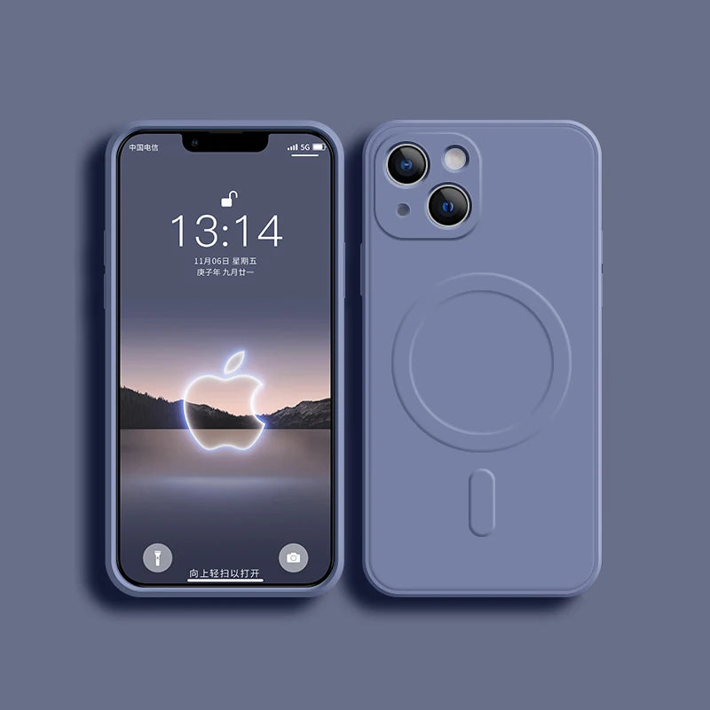MagSafe Silicone Case for iPhone 11 12 13 14 15 Pro Max XR XS