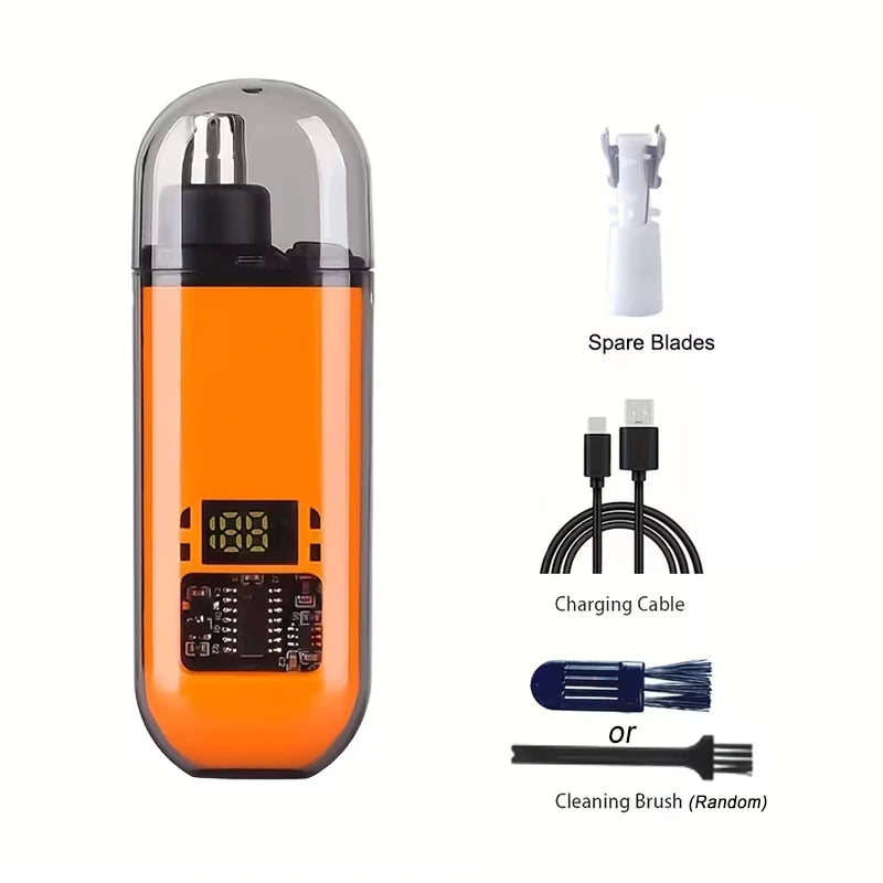 2-in-1 Electric Ear and Nose Hair Trimmer Painless Eyebrow Clipper Men
