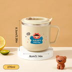 WORTHBUY Capybara Kids Water Cup 316 Stainless Steel Straw Mug