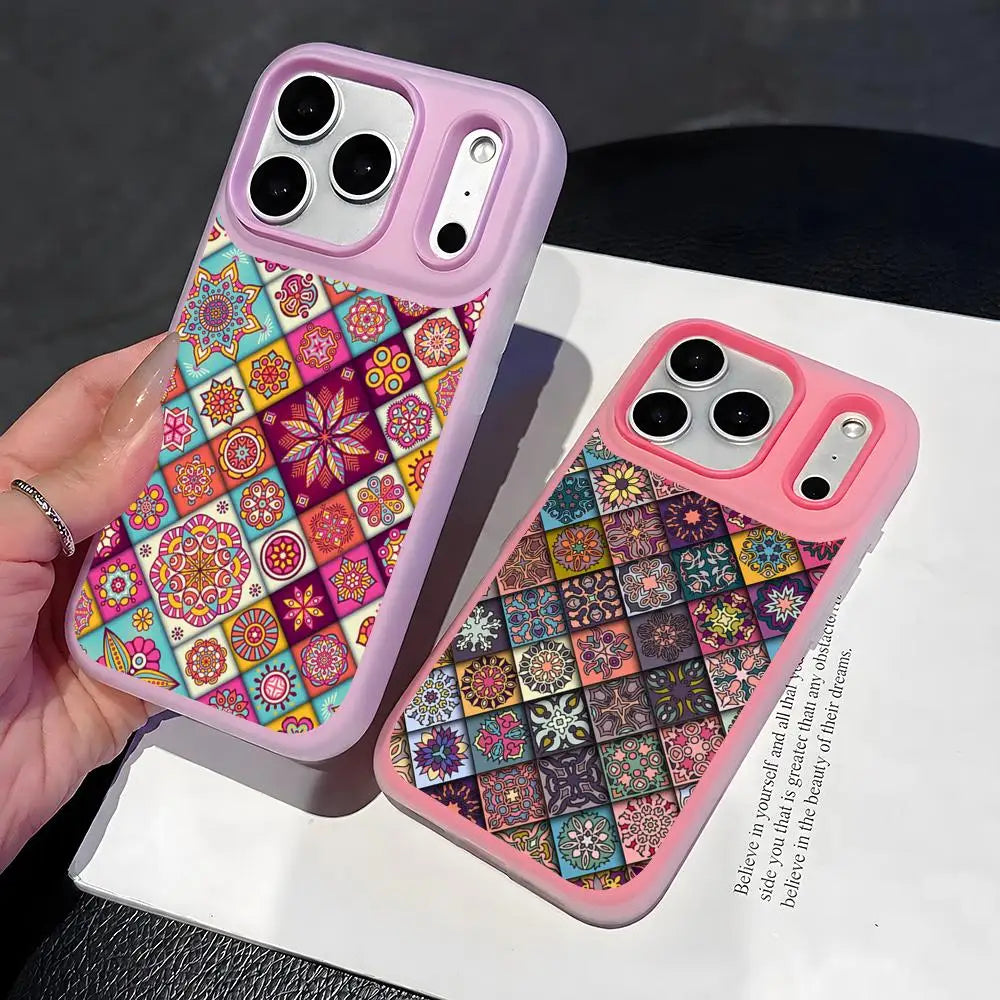Colorful pattern Mandala Case for iPhone 17 16 15 14 13 12 Pro Max