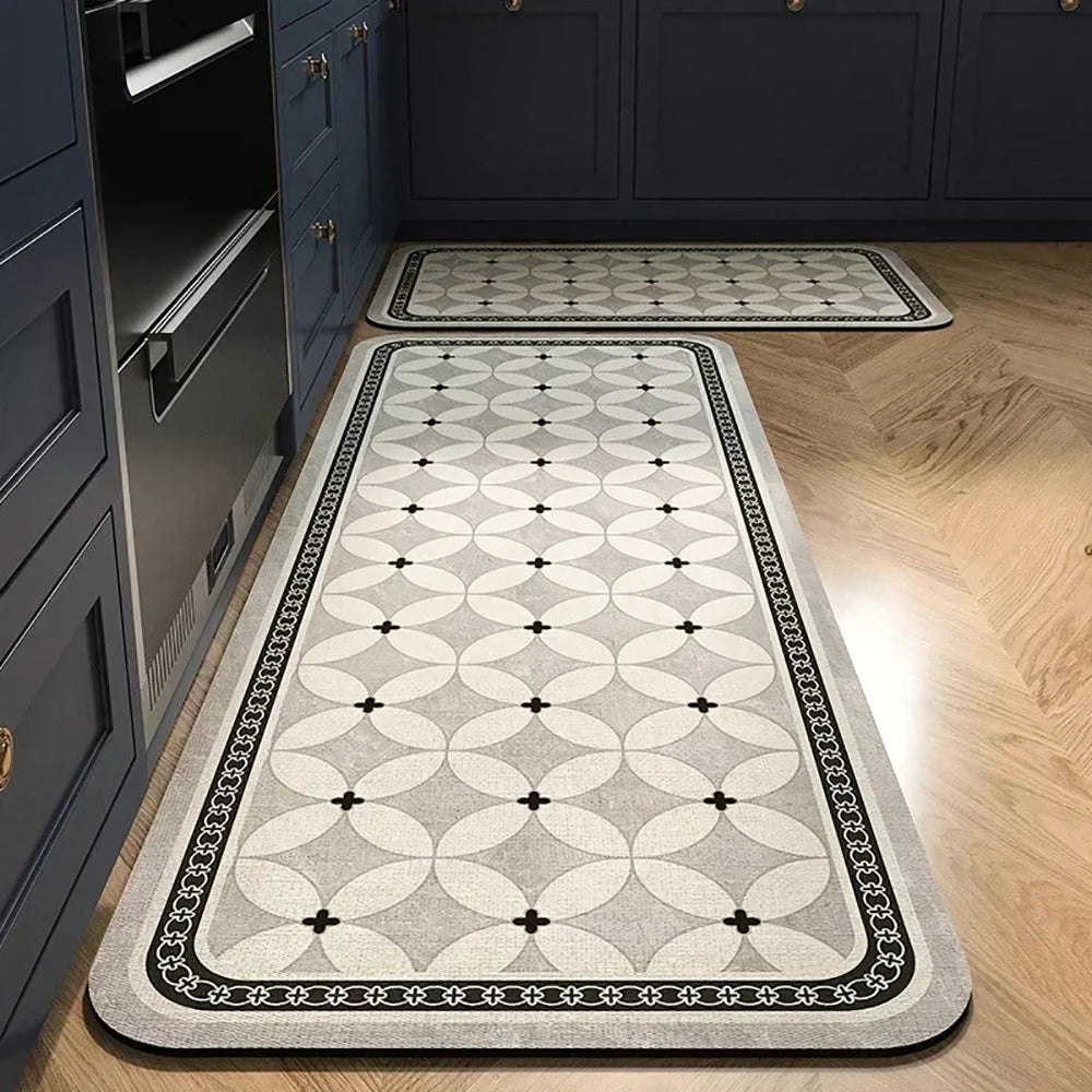 Kitchen Mat Absorbent Printed Rug Non-Slip Long Floor Carpet