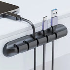 Adhesive Cable Holder Clips Cord Management Wire Organizer for Desktop USB Charging Cable