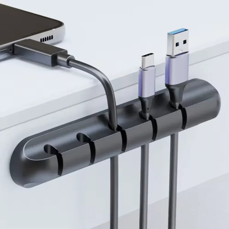 Adhesive Cable Holder Clips Cord Management Wire Organizer for Desktop USB Charging Cable Main image