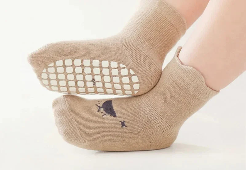 3/5 Pairs Baby Non-Slip Animal Socks for Boys & Girls