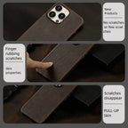 Luxury Full Grain Leather Magsafe Case for iPhone 17 16 15 Pro Max