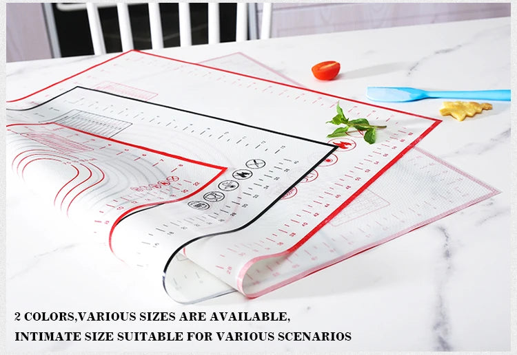 UNTIOR Silicone Baking Mat Non-Stick Dough Kneading & Pizza Rolling Pad