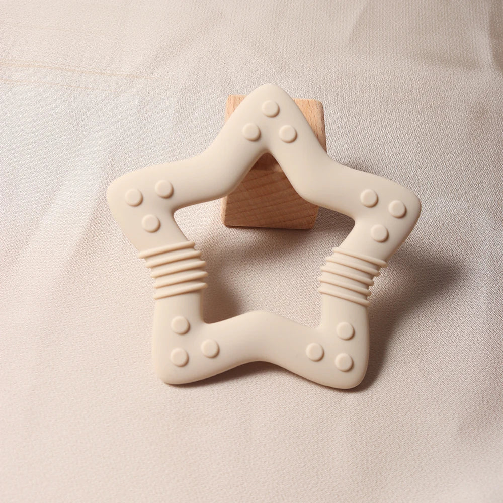 Star & Heart Silicone Baby Teether Food Grade Toy
