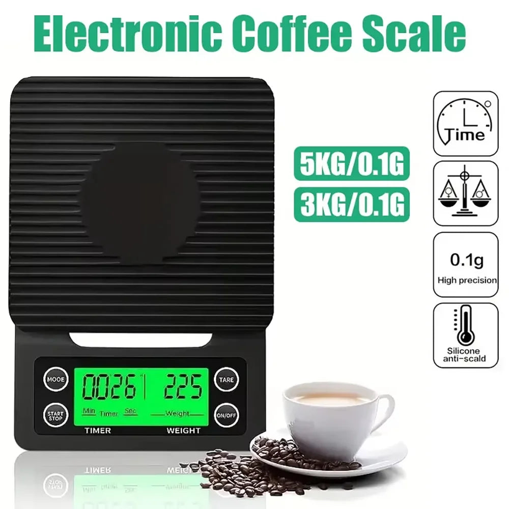 3KG Digital Coffee Scale 0.1g Precision LCD