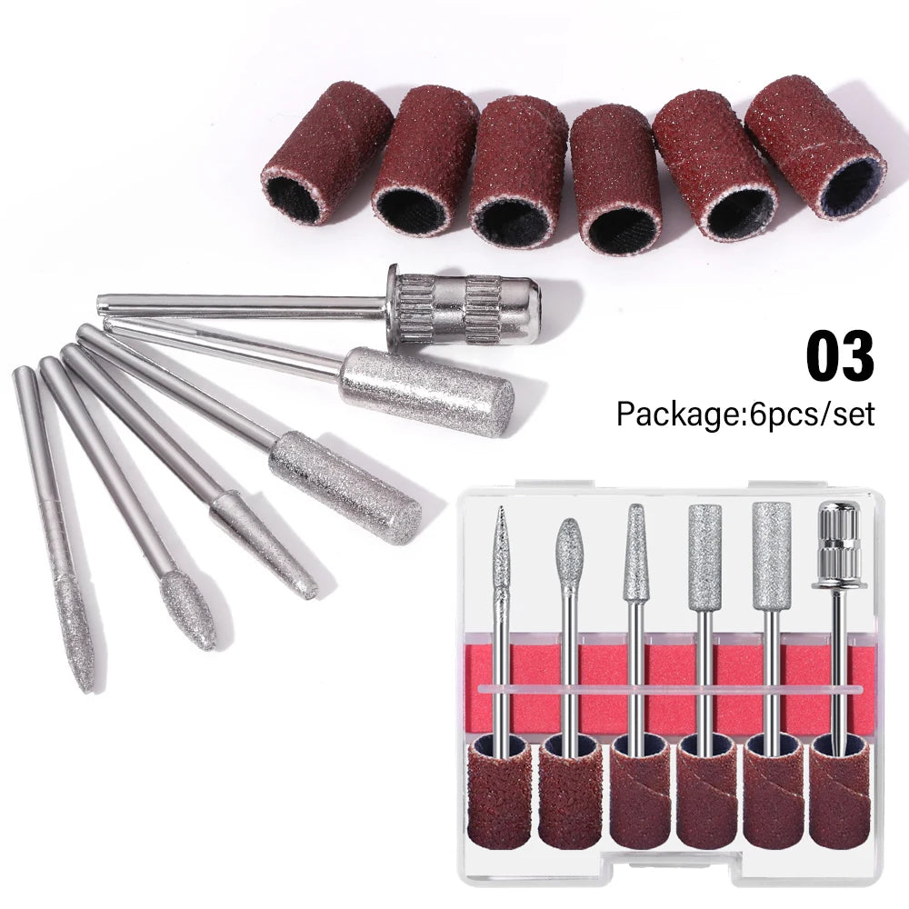 LINMANDA 6 in 1 Electric Nail Drill Kit Portable Manicure File Machine