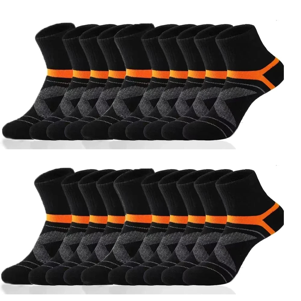 Men's Hiking Basketball Socks 3 Pairs Breathable Sweat Absorbent
