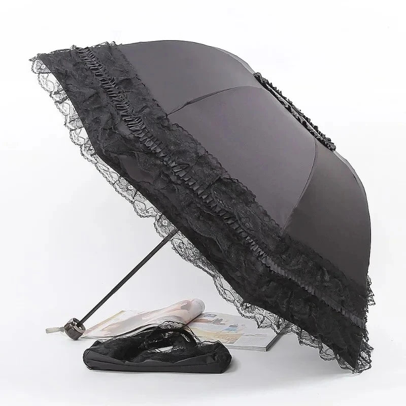 Buy Vintage Lace Gothic Parasol UV Protection Secondary image