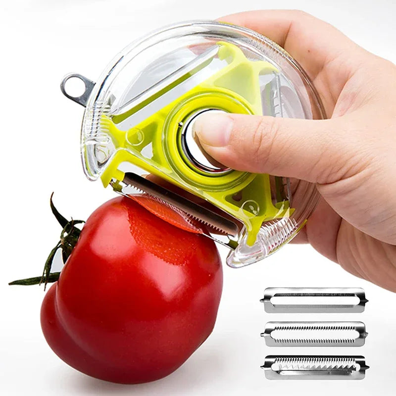 3 in 1 Fruit & Vegetable Peeler – Stainless Steel Multifunction Kitchen Tool