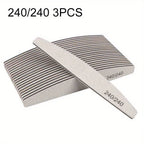 Professional Nail File Set 80-240 Grit Half Moon Nail Buffer