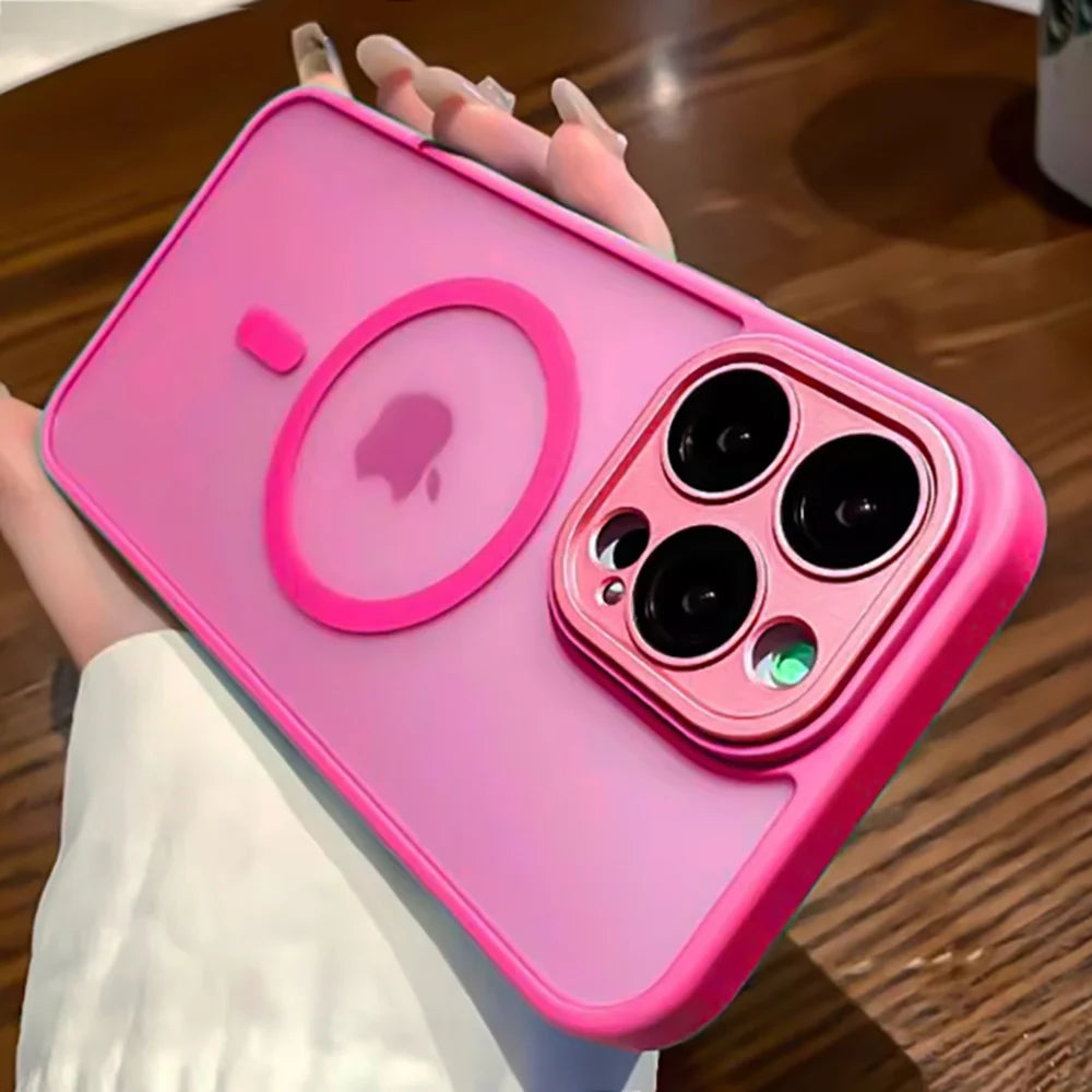 Lens Protection MagSafe Case for iPhone 11 12 13 14 15 16 Pro Max