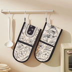 Cotton Linen Oven Mitt – Heat Resistant BBQ & Baking Glove