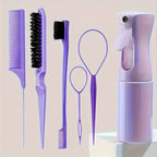 Hairdressing Brush Set Rat Tail Comb Teasing Edge Control Spray