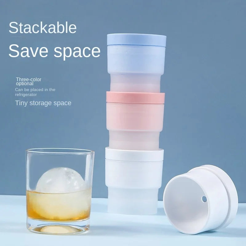 3D Round Ice Cube Mold UK Silicone Whiskey Ice Maker & Drink Tool
