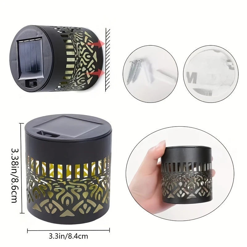 Solar Mandala Wall Lamp Waterproof Outdoor LED Fence & Garden Light