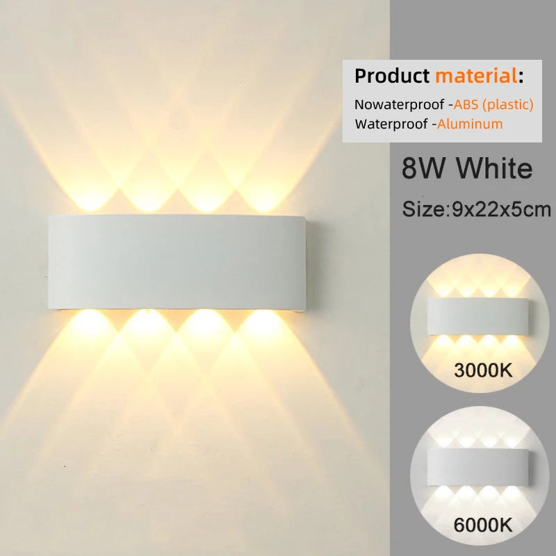 Modern LED Wall Sconce Up Down Indoor Outdoor Light