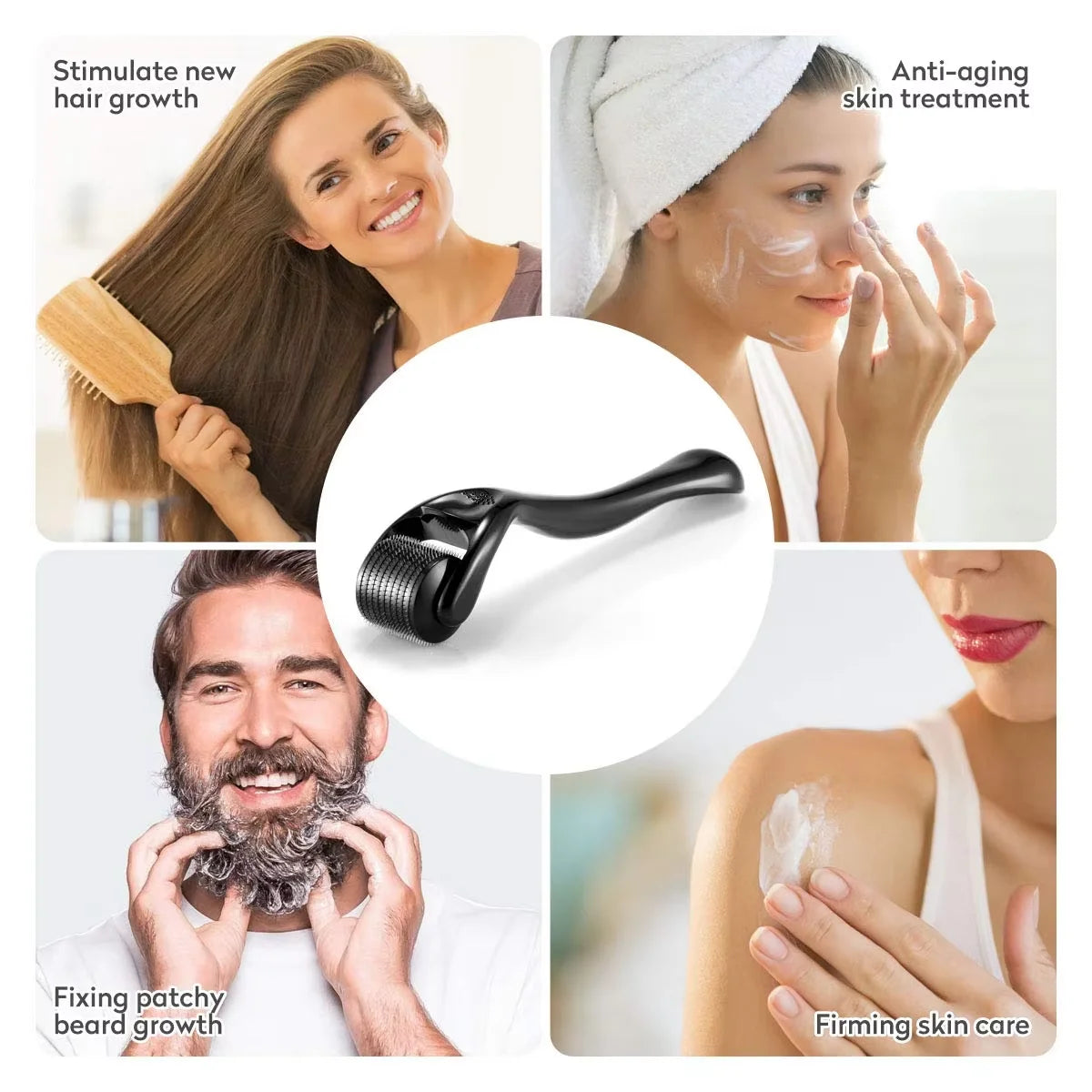 Derma Roller 540 Needles 0.2-0.3mm Face Body Beard Hair Growth Tool