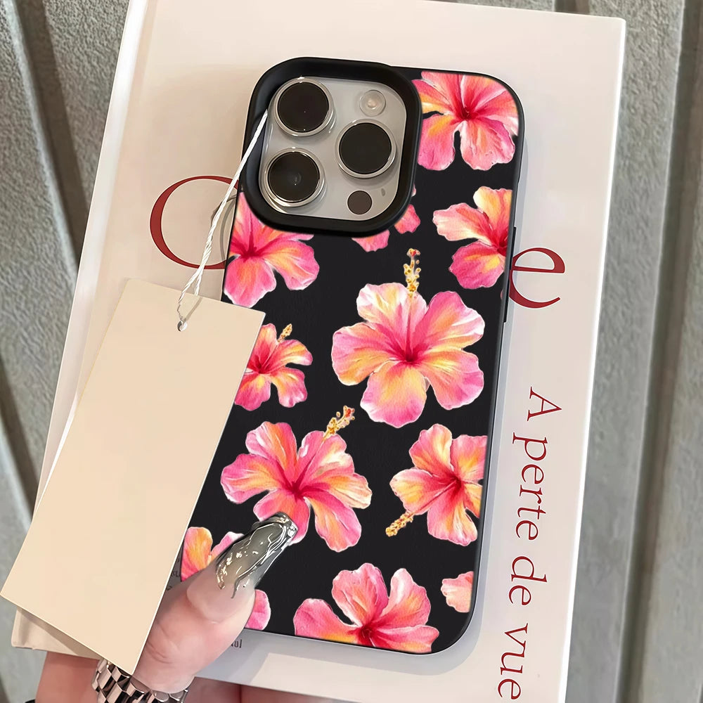 Bright Colorful Flower Case for iPhone 17 16 15 14 13 12 Pro Max Cover