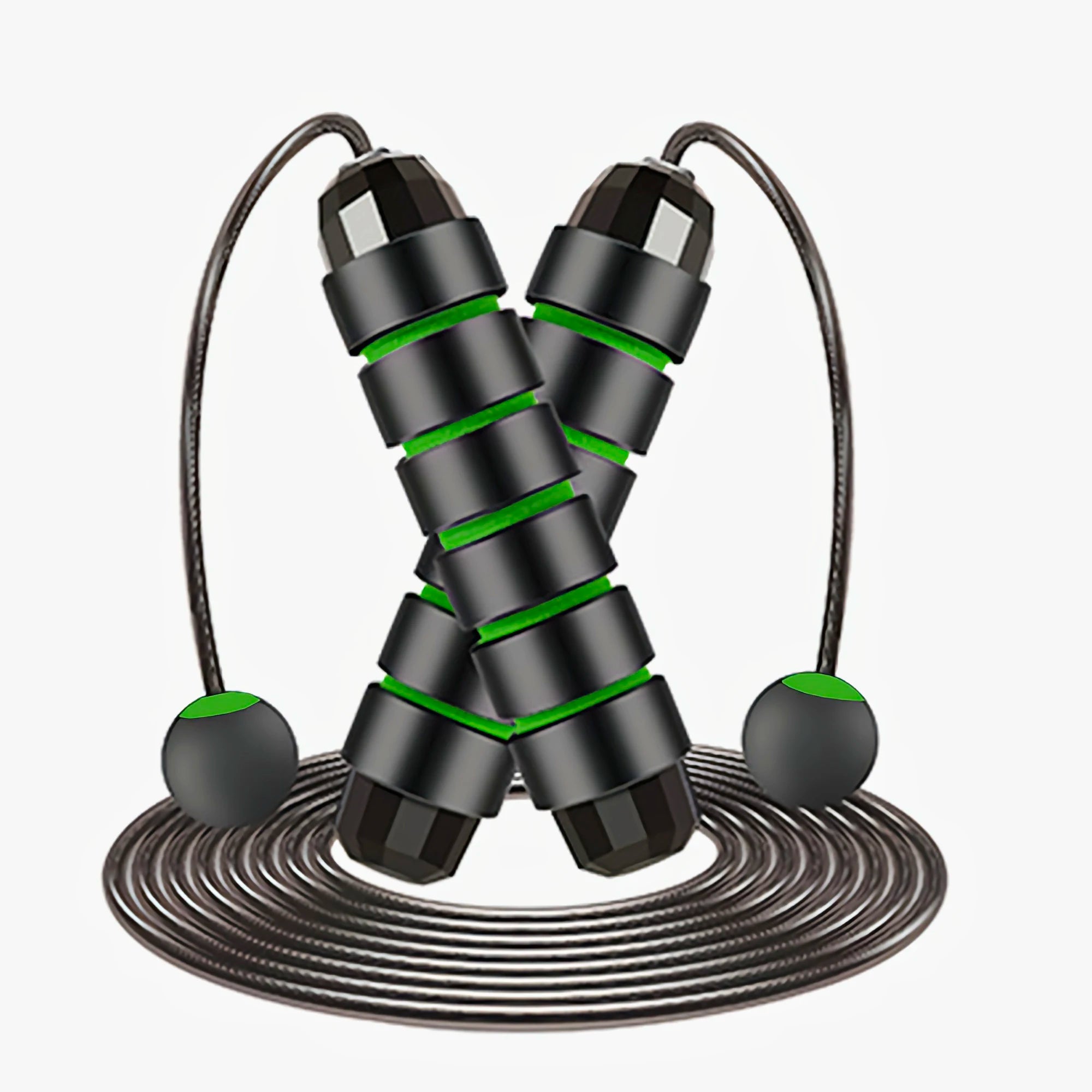 Ball Bearing Speed Jump Rope Foam Handle Tangle-Free Fitness