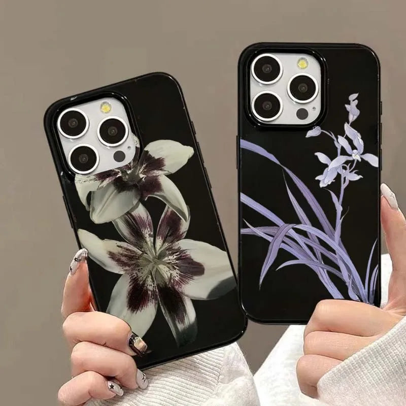 Lily Orchid Flower iPhone Case for iPhone 17 16 15 14 Pro Max Cover