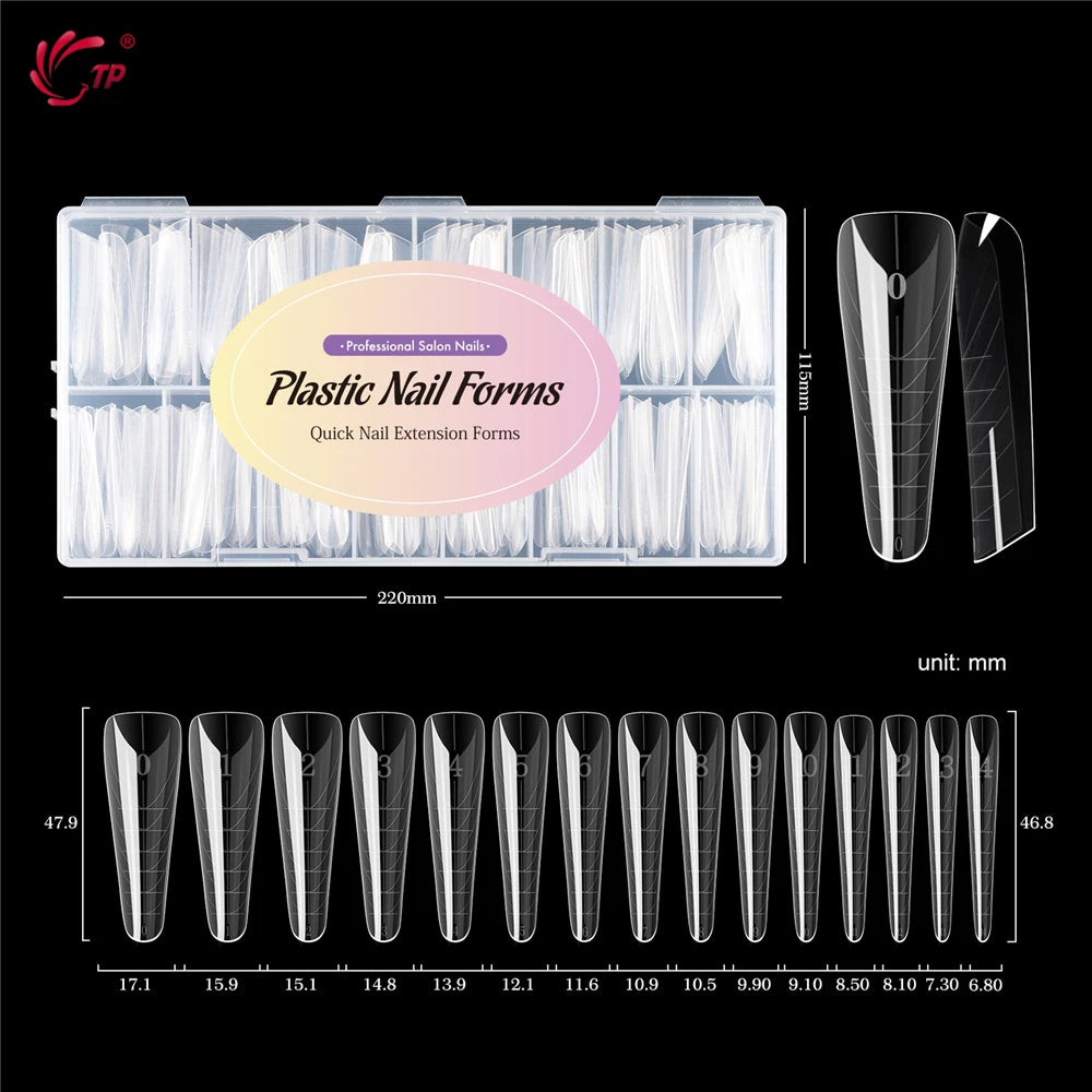 Stiletto Dual Form Nail Tips Acrylic Gel Extension Mold Kit