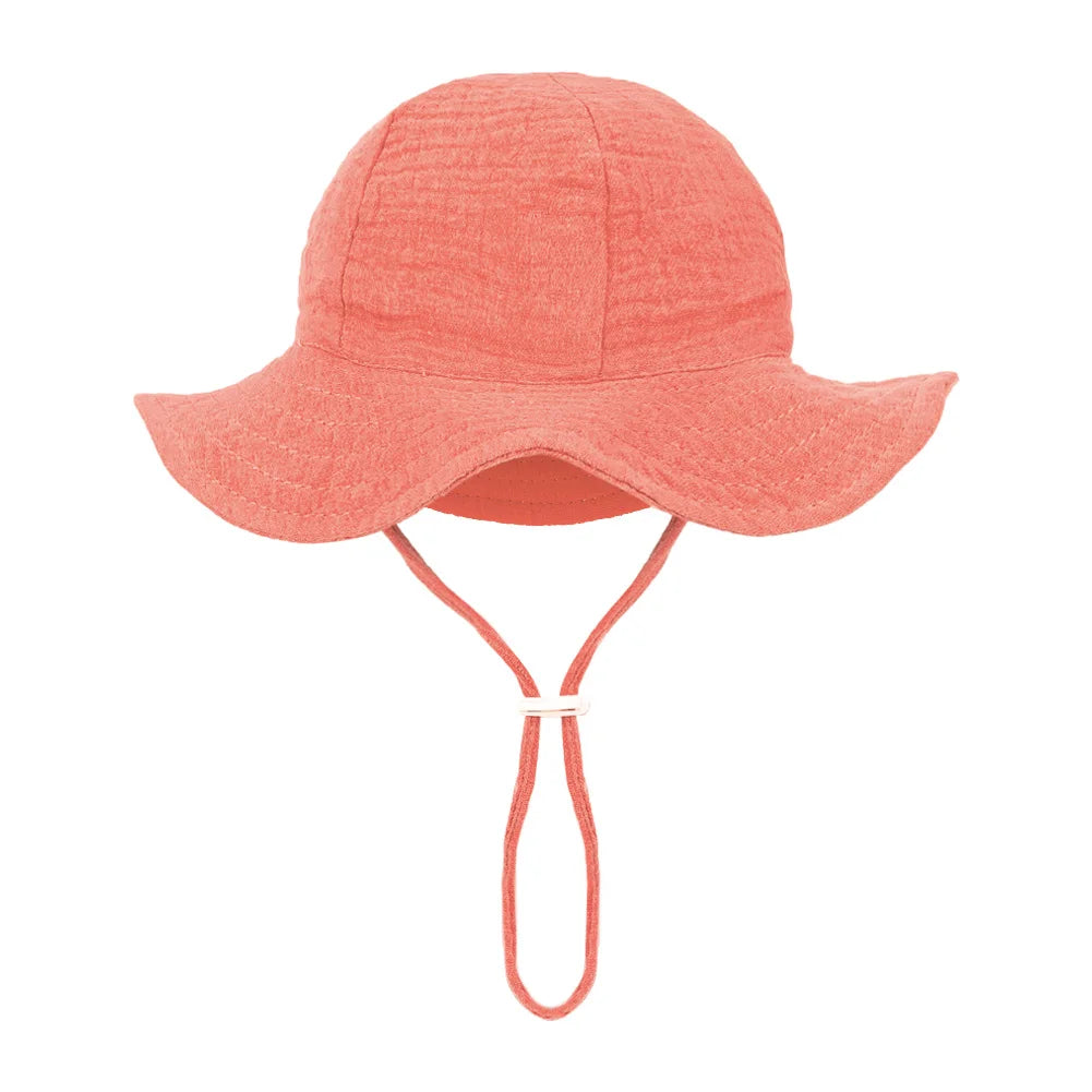 Floral Baby Bucket Hat UK Adjustable Infant Sun Cap