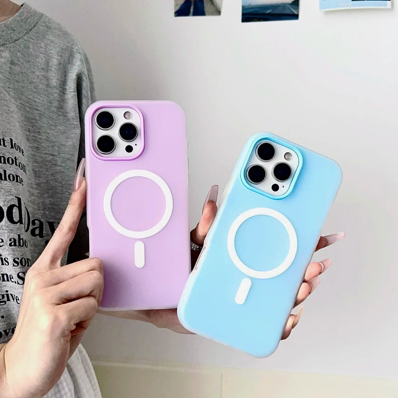 Candy Matte MagSafe Case for iPhone 11 12 13 14 15 16 17 Pro Max