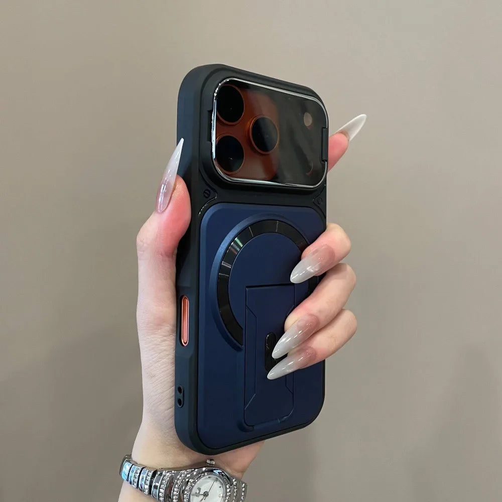 Wireless Charging & Invisible Stand Case for iPhone 17 16 15 Pro Max