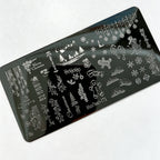 MouTeen263 Nail Stamping Plate Cursive Letter Nail Art Template
