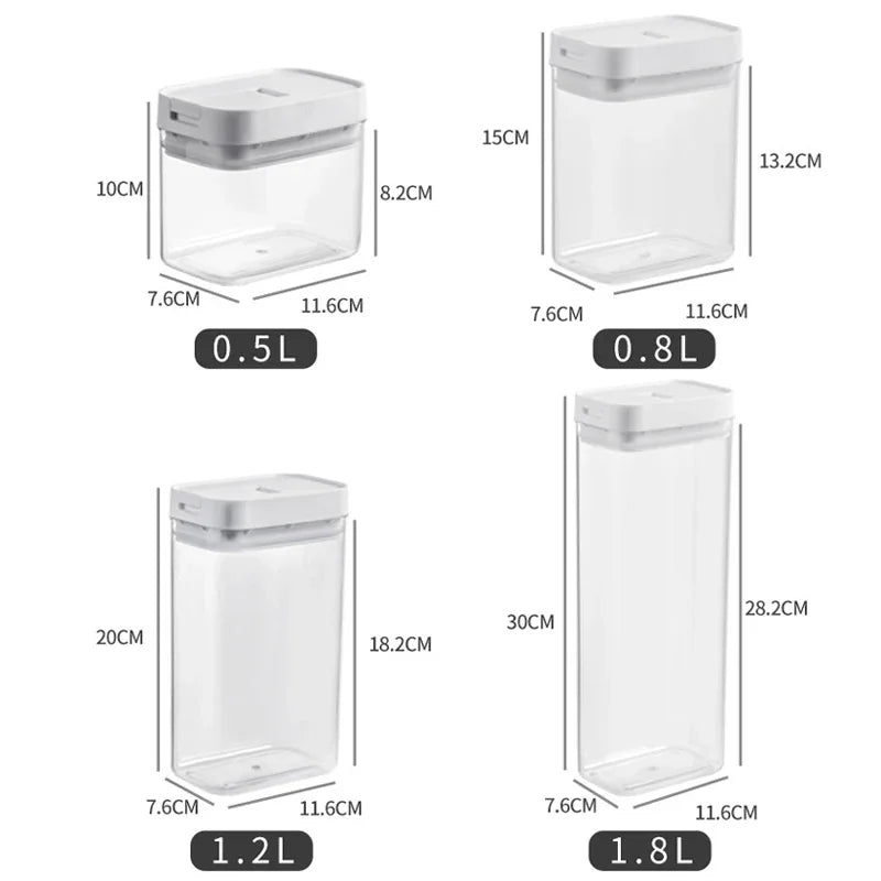 Sealed Grain Storage Jar with Scale Airtight Kitchen Food Container