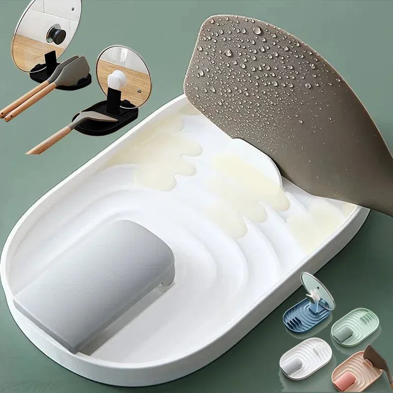 Foldable Spoon Rest & Pot Lid Holder Kitchen Organizer