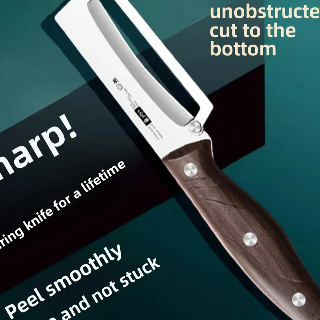 Stainless Steel Peeler with Wooden Handle Fruit & Vegetable Peeling Tool