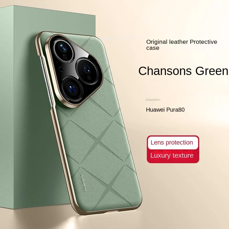 Luxury Leather Camera Protection Case for Huawei Pura 80 Ultra Main image