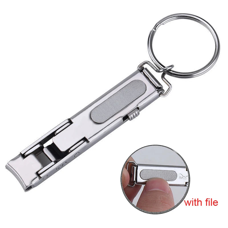 Ultra Thin Nail Clippers Portable Stainless Steel Travel Manicure Tool