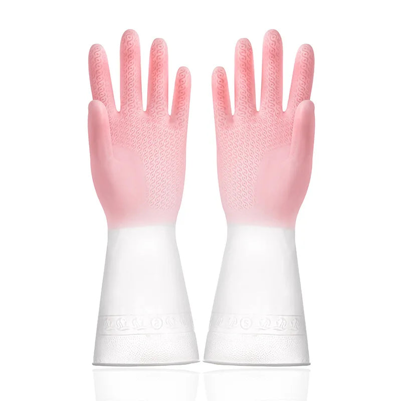 Gradient Latex Cleaning Gloves Waterproof Non-Slip