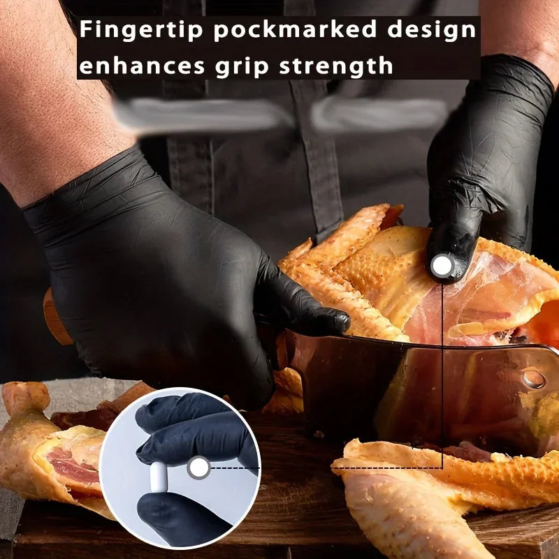 Black Nitrile Gloves Latex Free Disposable Gloves Secondary image