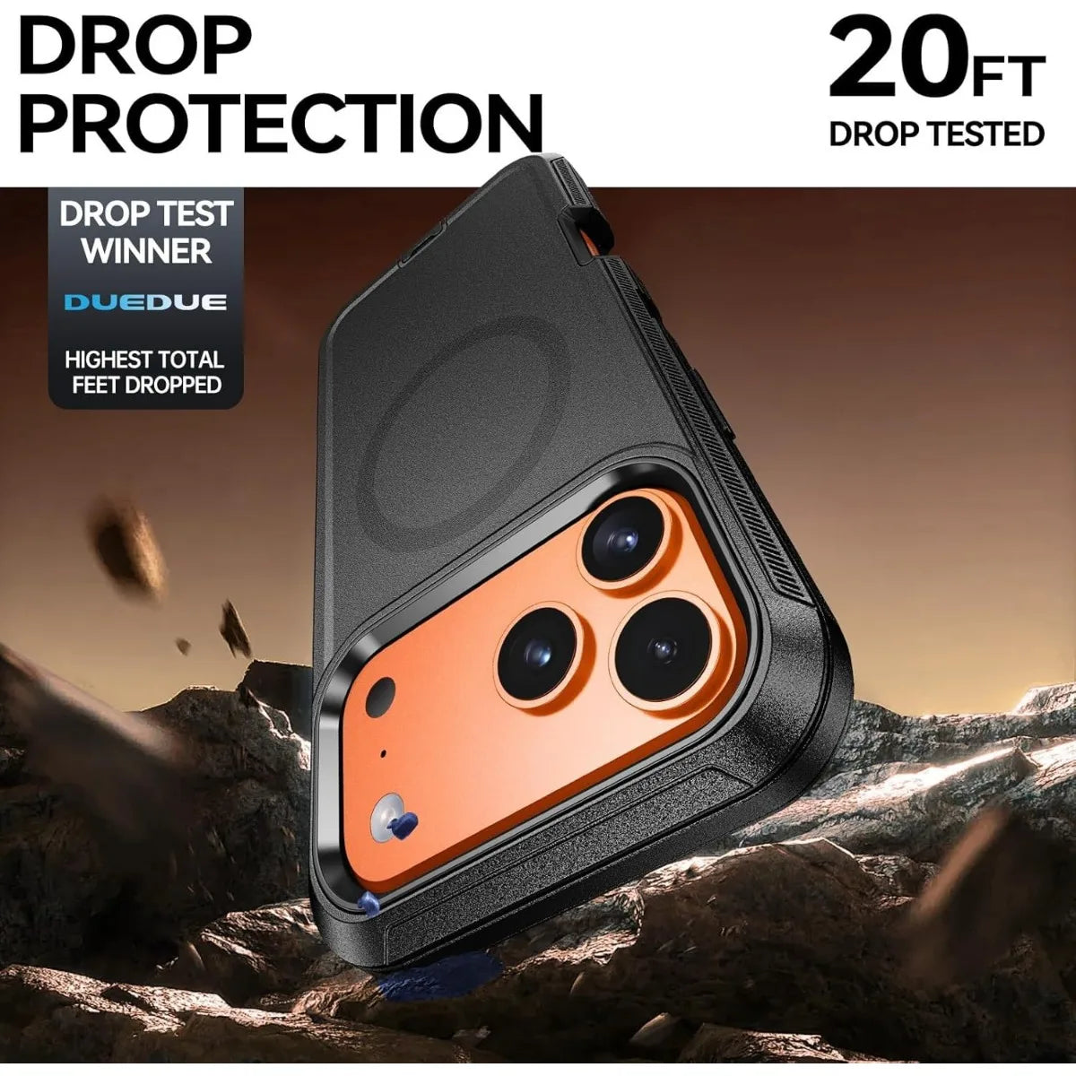 Shockproof iPhone Case – Dual Layer Armour Belt Clip