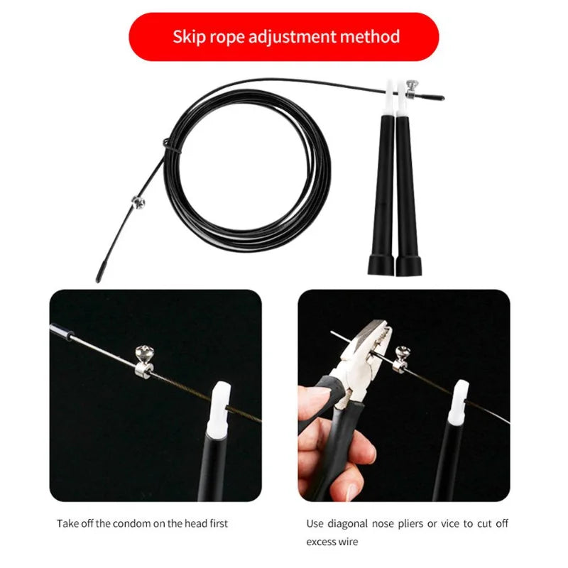Steel Wire Speed Jump Rope Adjustable Tangle-Free Home Gym Cardio