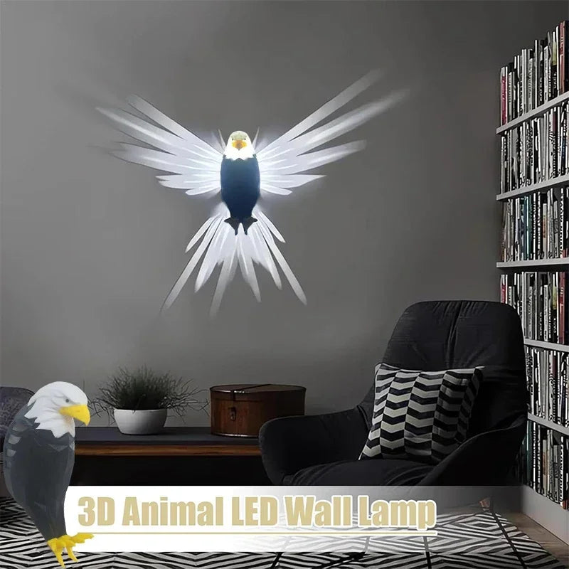 3D Eagle Wall Lamp Creative Animal Projection Light