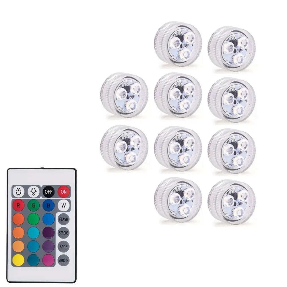 Mini LED Tea Lights with Remote Decorative Submersible Lamps