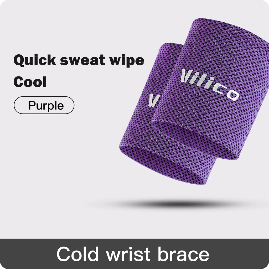 Ice Cooling Wrist Sweatband for Gym, Volleyball & Sports Support